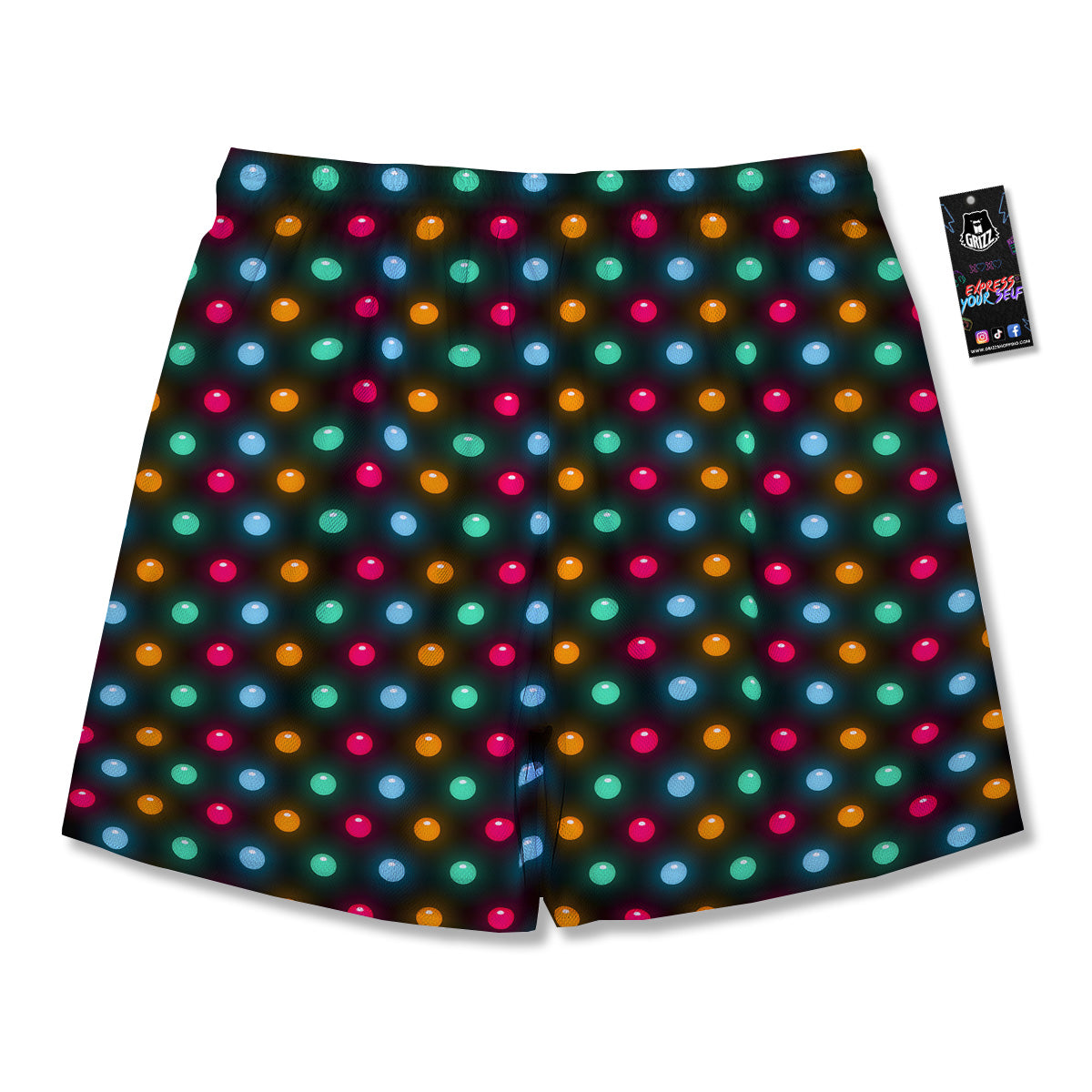 Polka Dot Light Print Men's Running Shorts-grizzshop