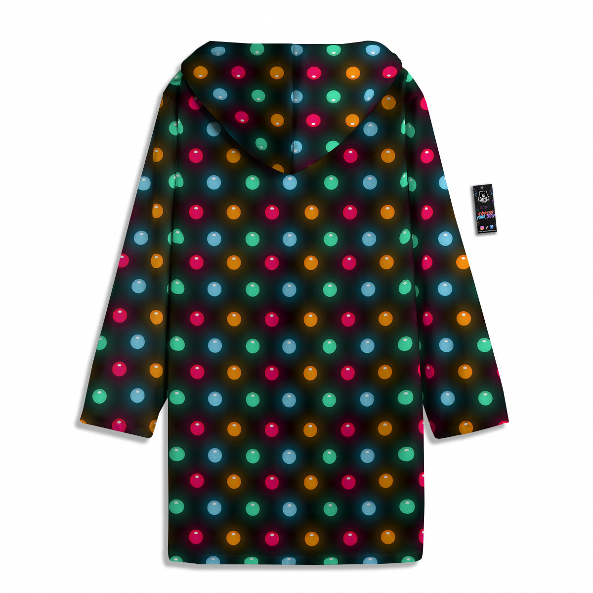 Polka Dot Light Print Men's Windbreaker Jacket-grizzshop
