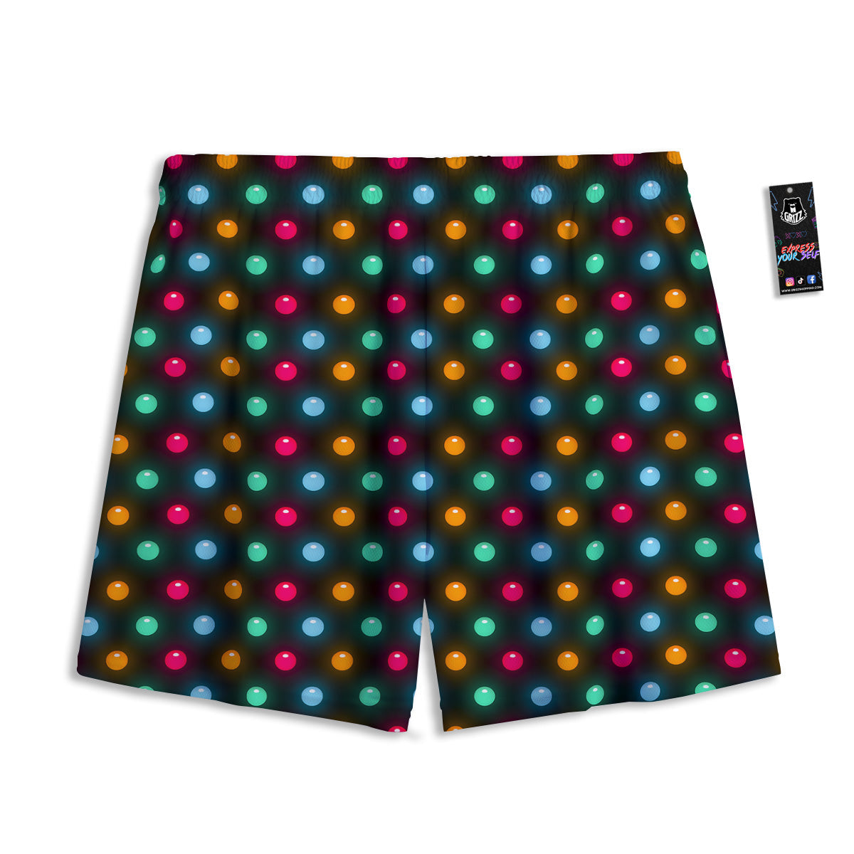 Pumpkin And Bat Halloween Print Pattern Mesh Shorts