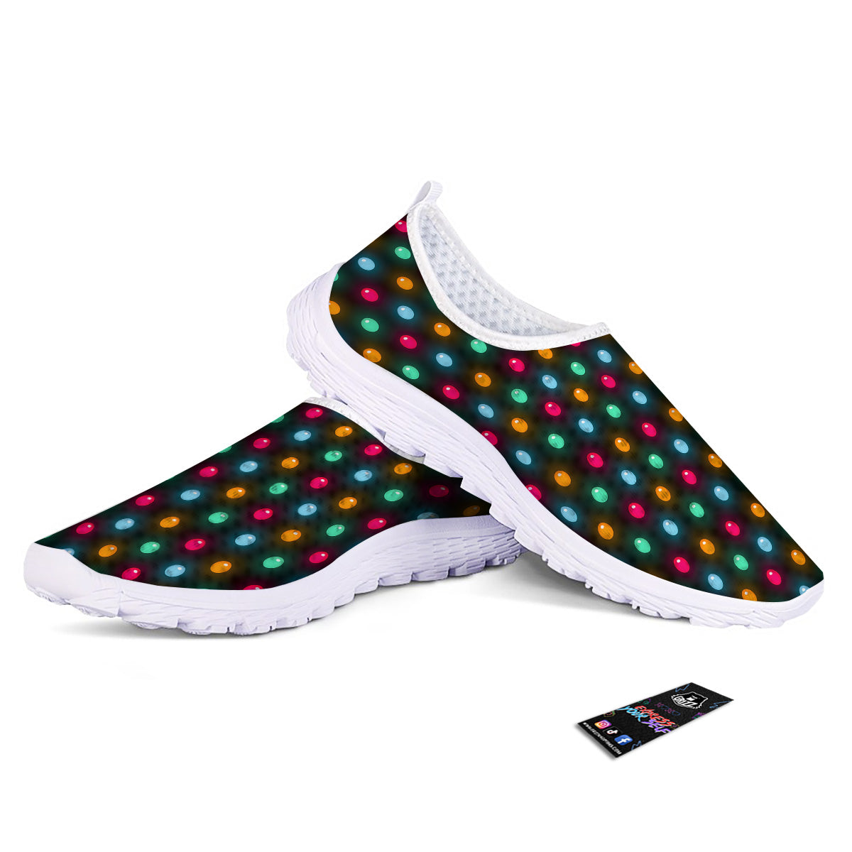 Polka Dot Light Print Nurse Shoes-grizzshop