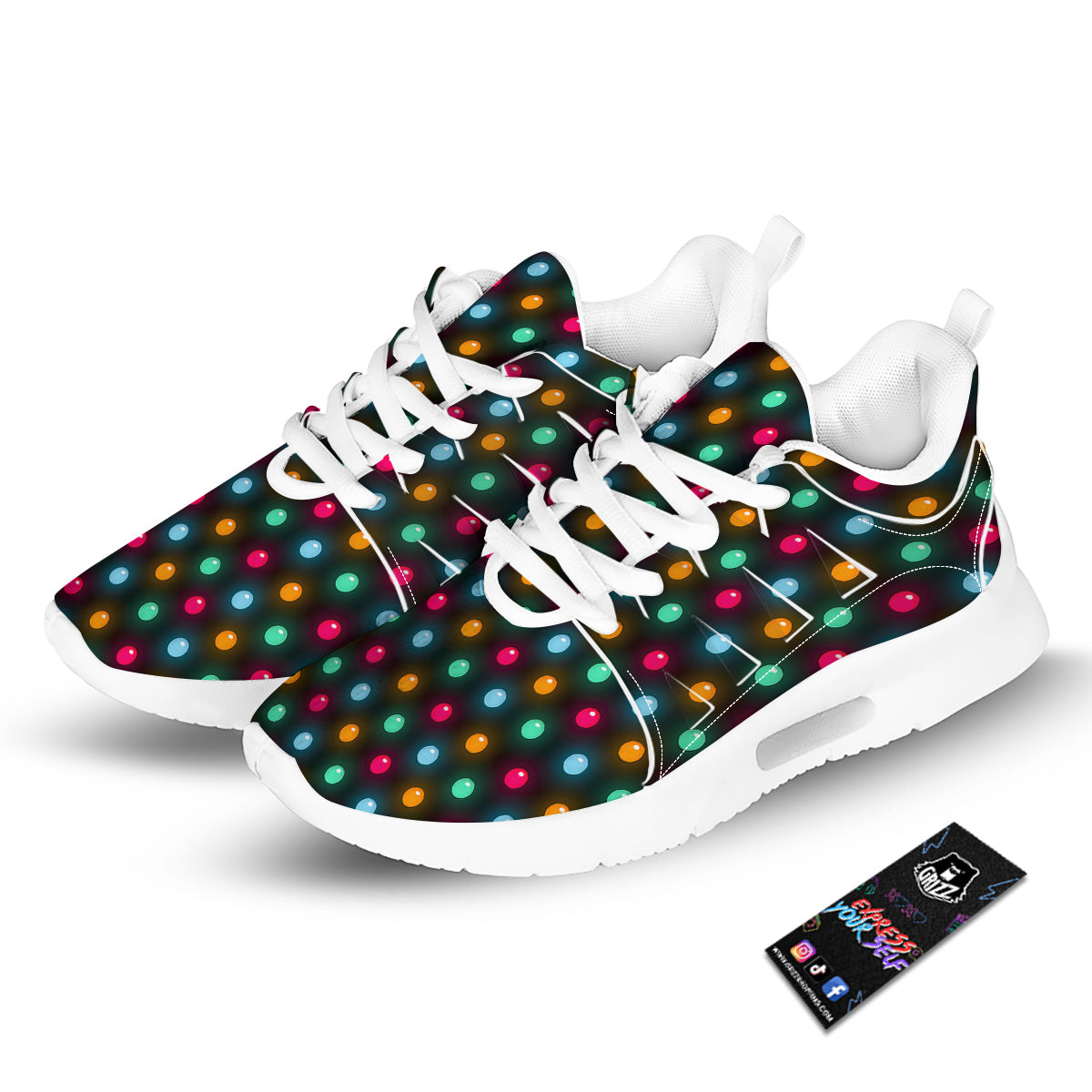 Polka Dot Light Print Tennis Shoes-grizzshop