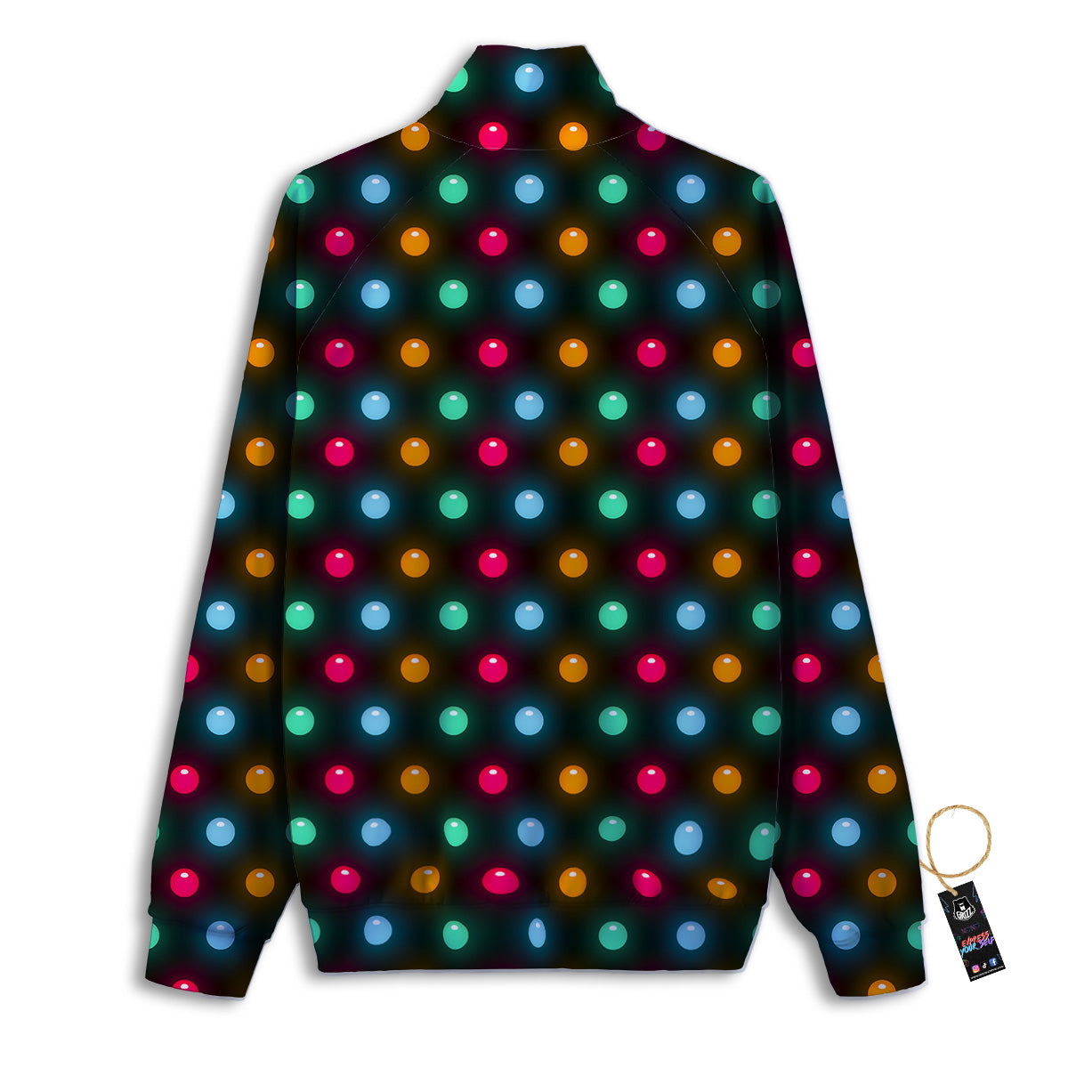 Polka Dot Light Print Track Jacket-grizzshop