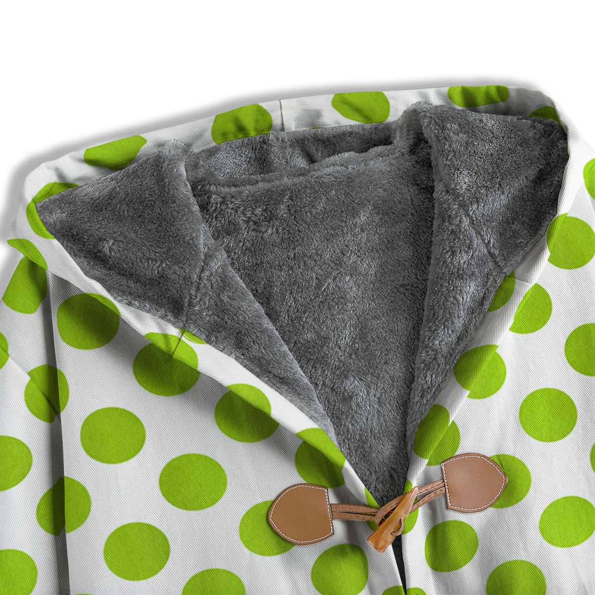 Polka Dot Lime Green And White Print Men's Windbreaker Jacket-grizzshop
