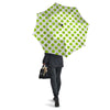 Polka Dot Lime Green And White Print Umbrella-grizzshop