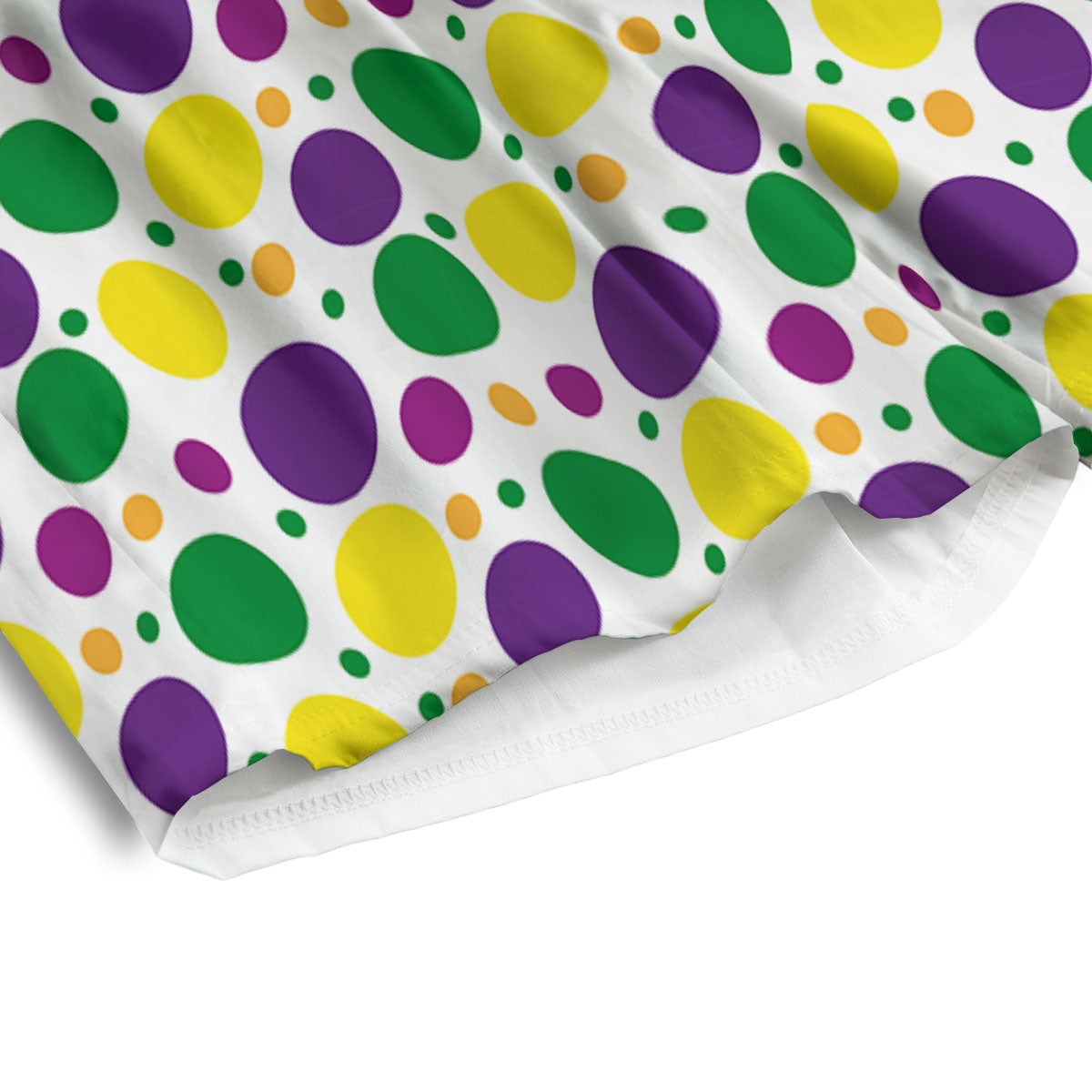 Polka Dot Mardi Gras Print Pattern Men's Athletic Shorts