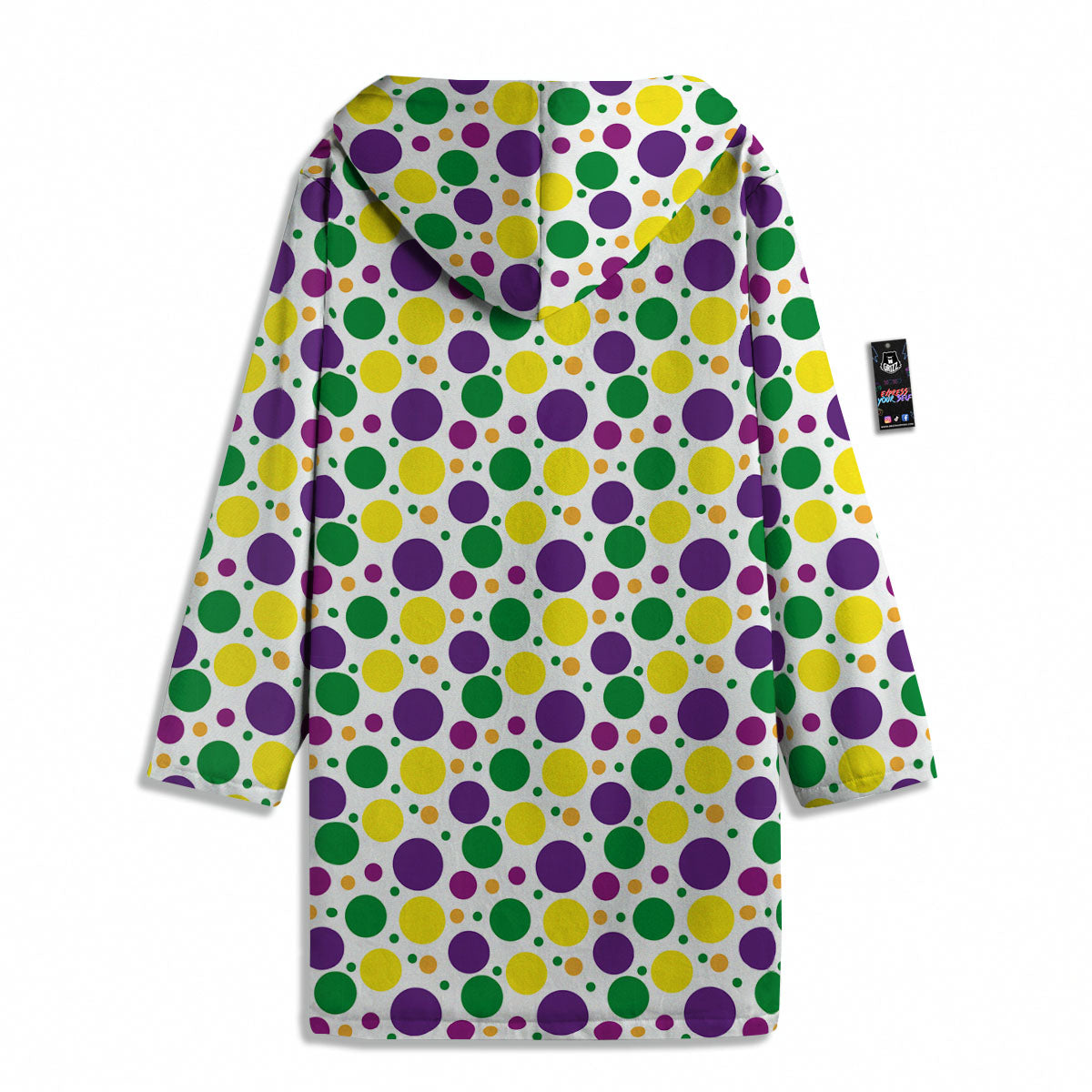 Polka Dot Mardi Gras Print Pattern Men's Windbreaker Jacket-grizzshop