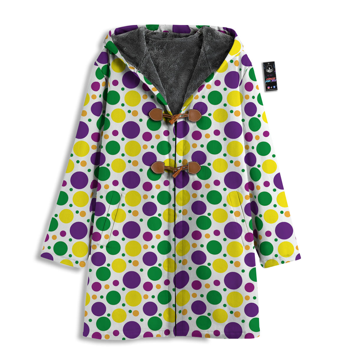 Polka Dot Mardi Gras Print Pattern Men's Windbreaker Jacket-grizzshop