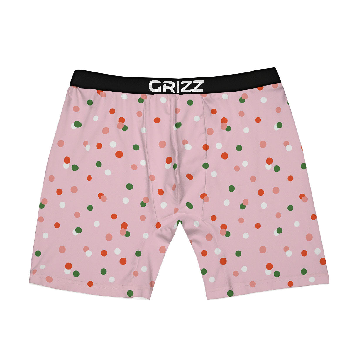 Polka Dot Merry Christmas Print Pattern Boxer Briefs-grizzshop