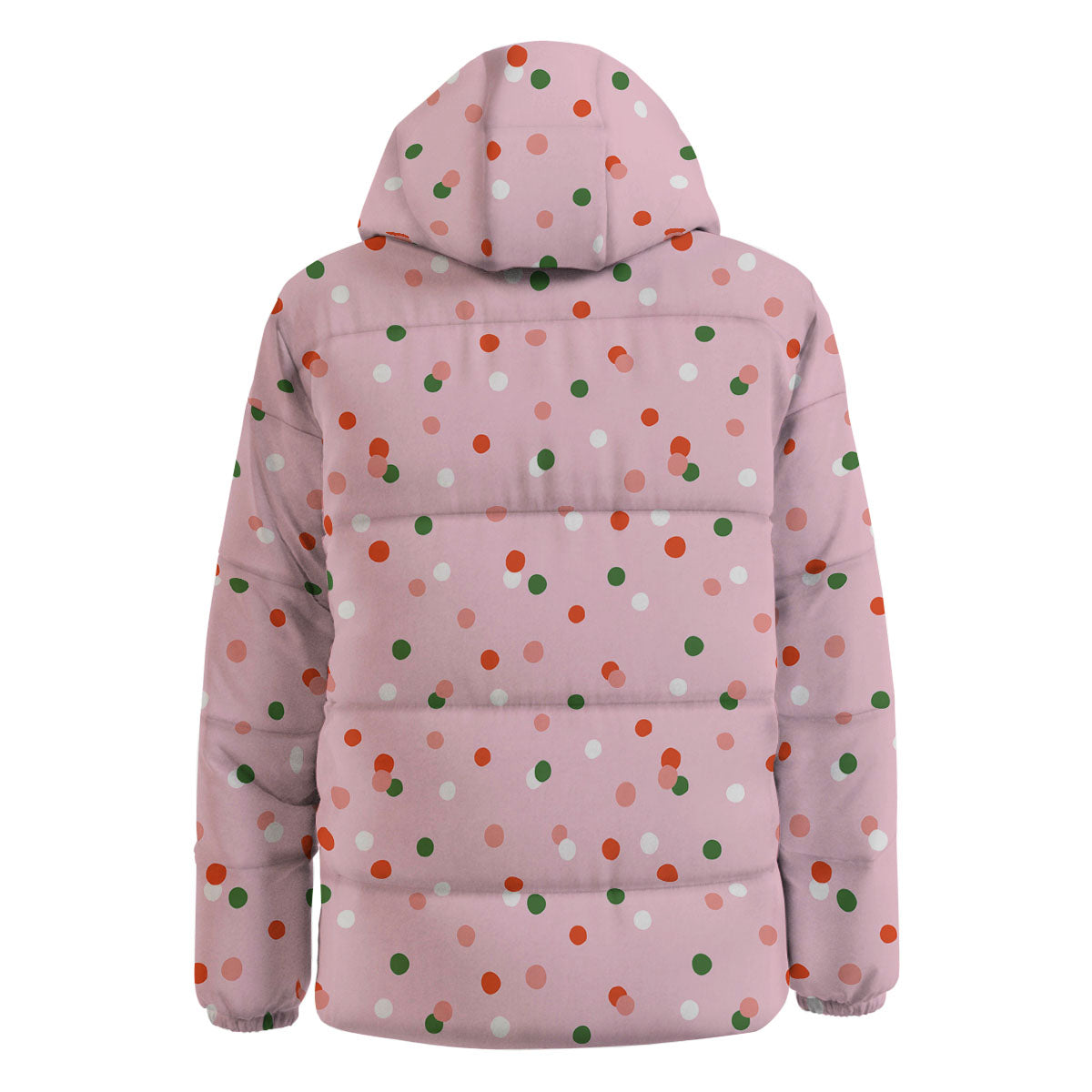 Polka Dot Merry Christmas Print Pattern Down Jacket-grizzshop