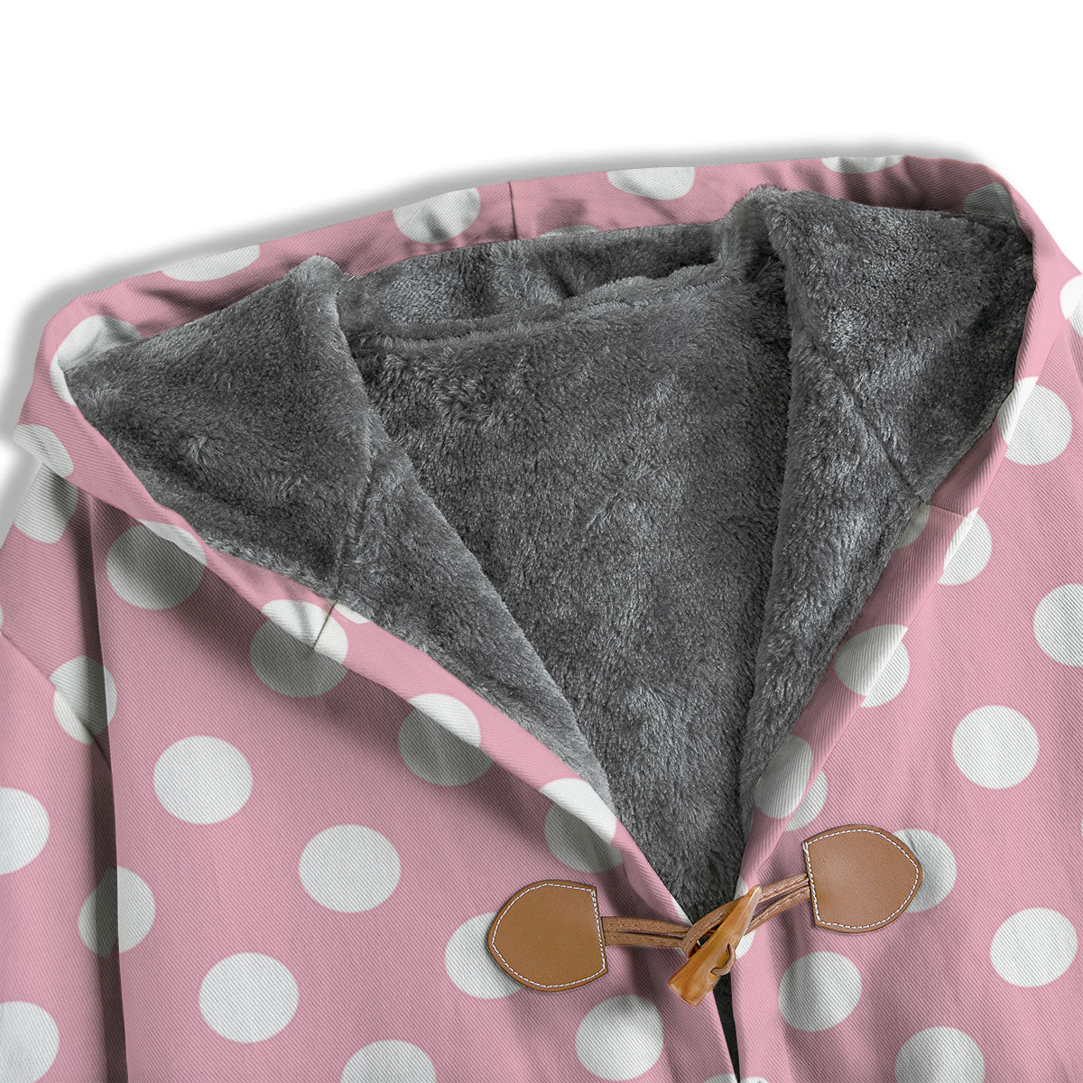 Polka Dot Pink And White Print Men's Windbreaker Jacket-grizzshop