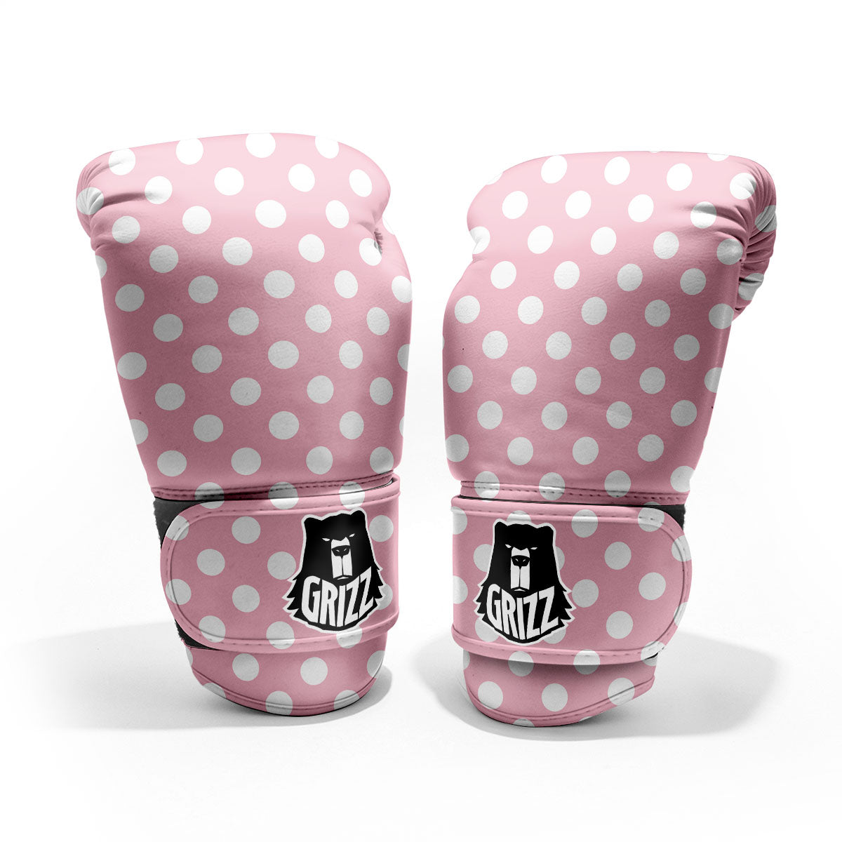 Polka Dot Pink And White Print Pro Boxing Glove