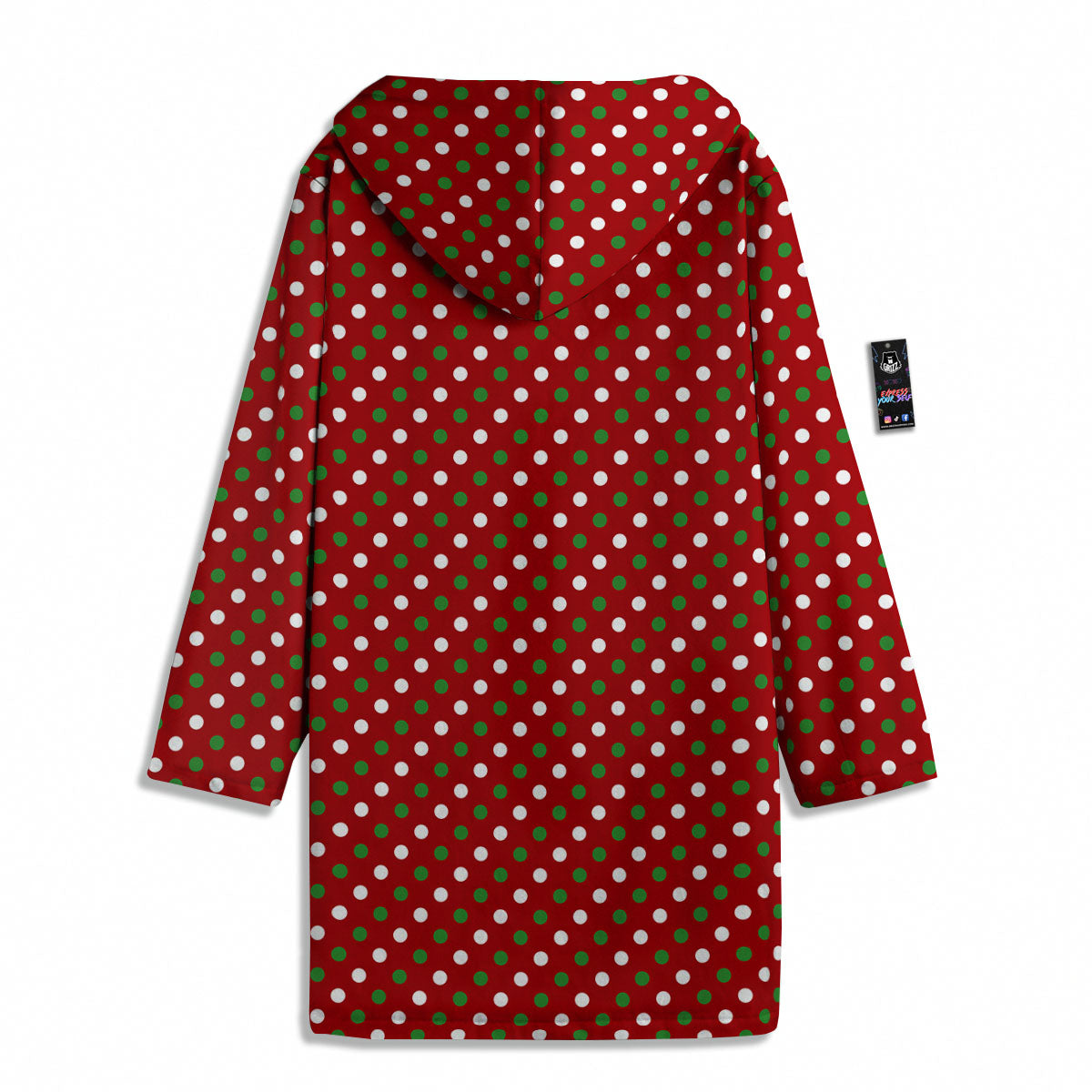 Polka Dot Red And Green Print Pattern Men's Windbreaker Jacket-grizzshop