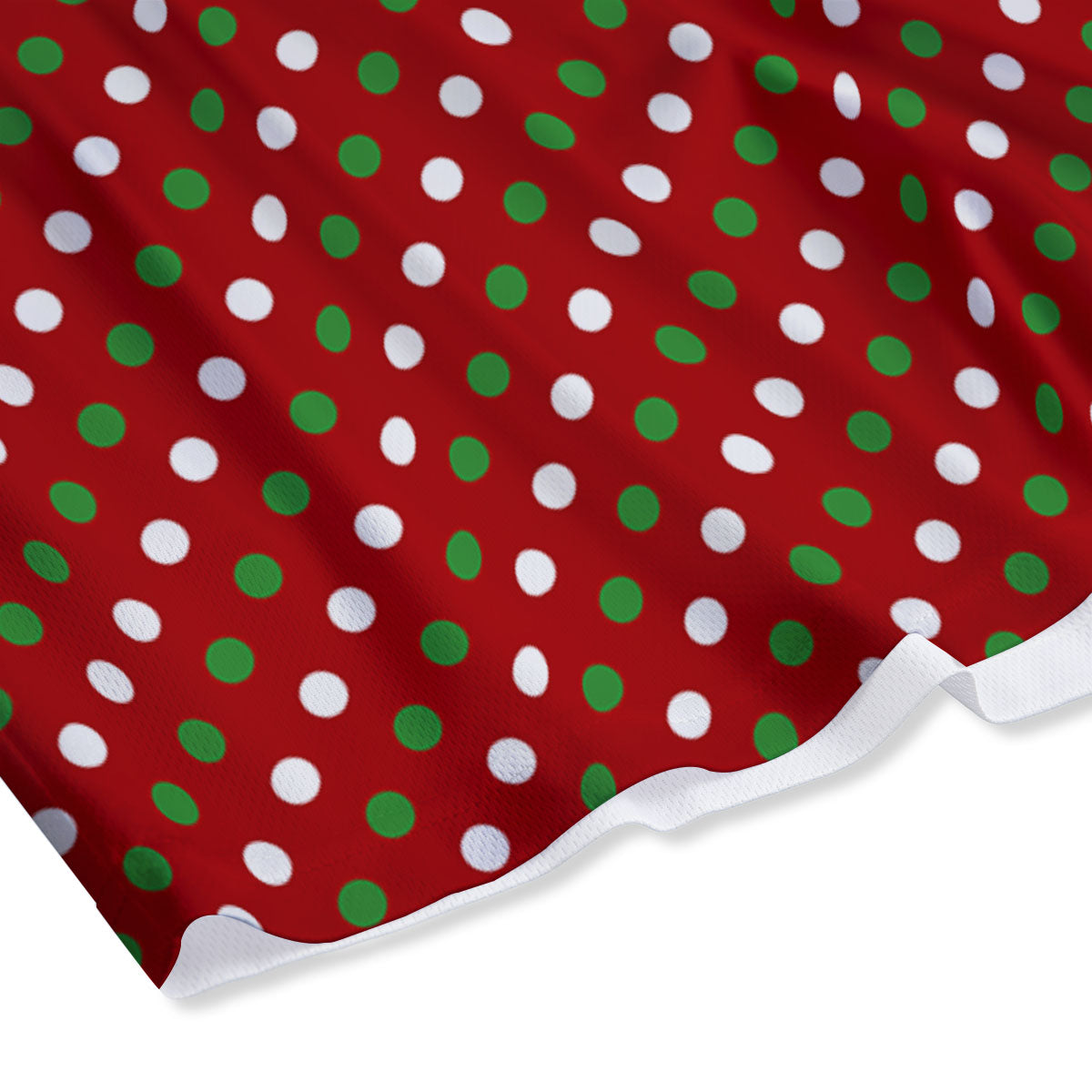 Polka Dot Red And Green Print Pattern Mesh Shorts