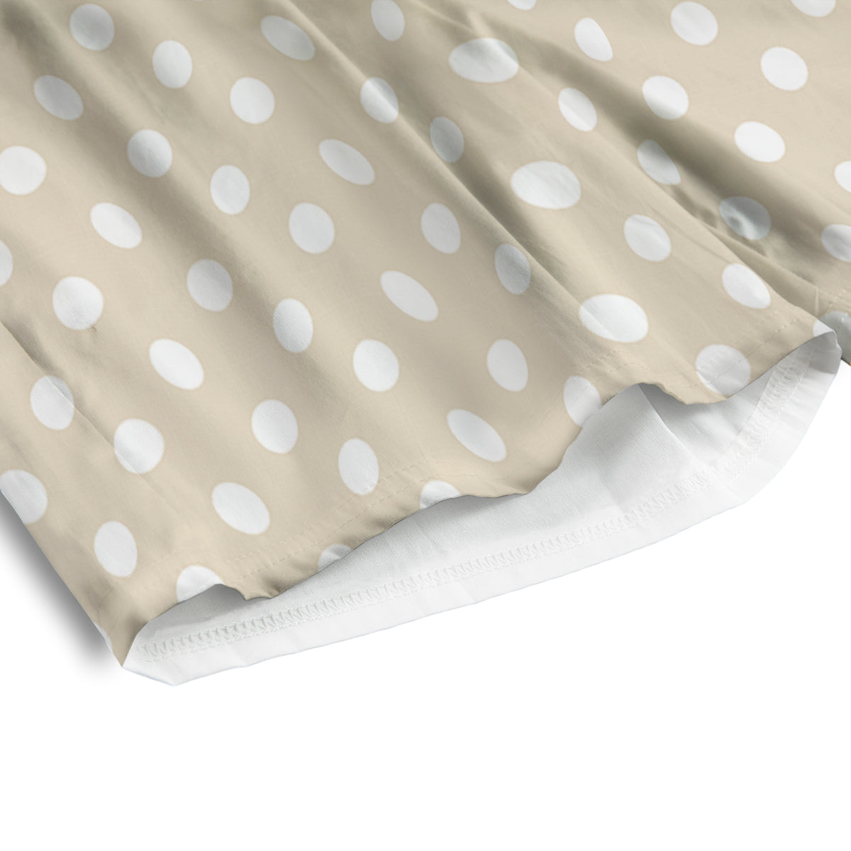 Polka Dot White And Beige Print Pattern Men's Athletic Shorts