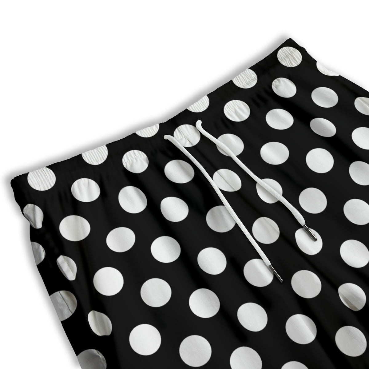 Polka Dot White And Black Print Pattern Men's Athletic Shorts