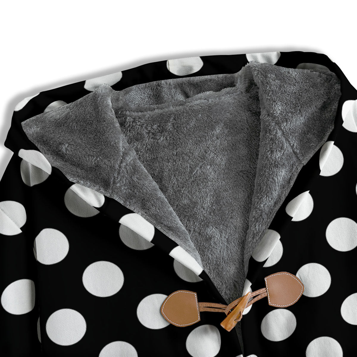 Polka Dot White And Black Print Pattern Men's Windbreaker Jacket-grizzshop