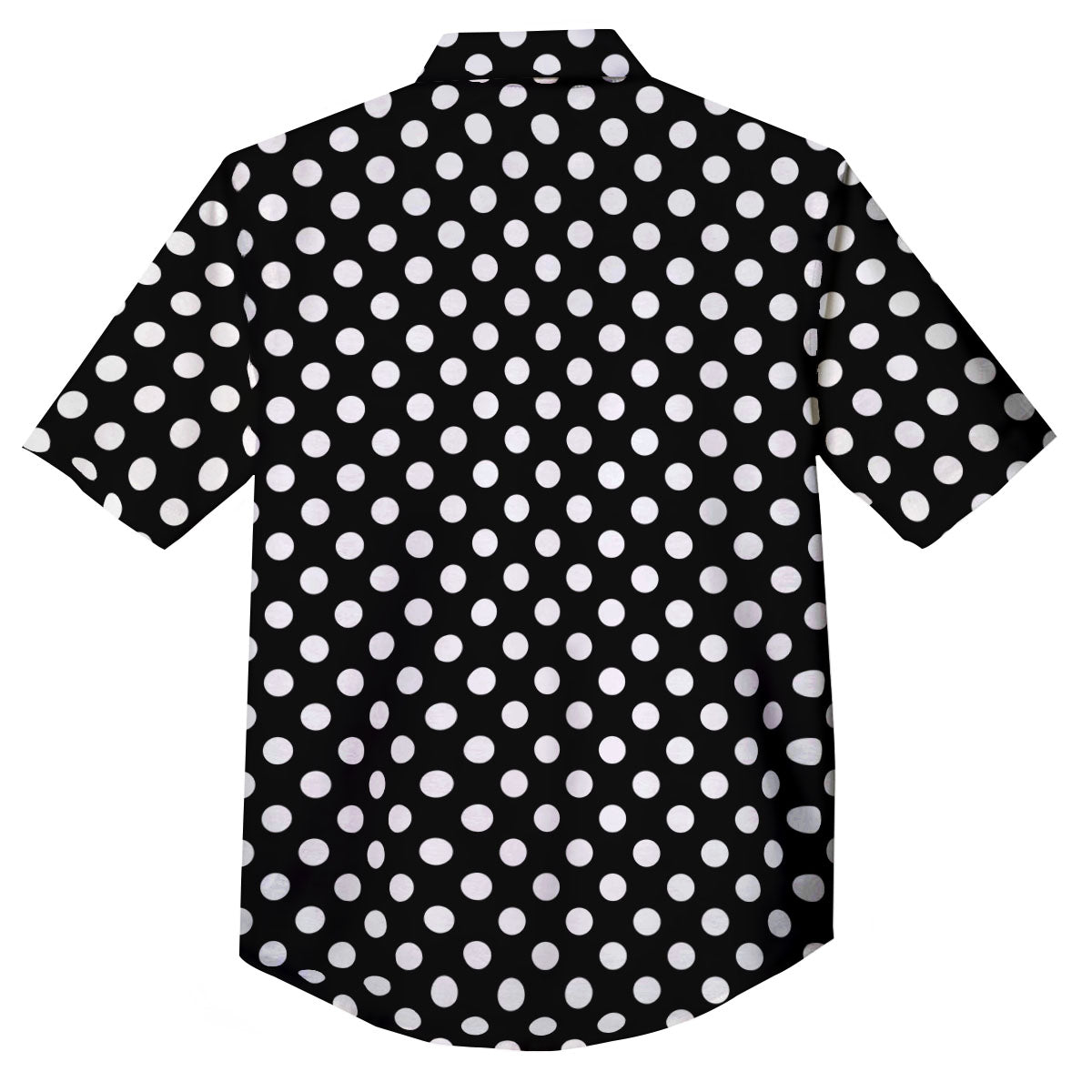 Polka Dot White And Black Style Print Pattern Button Up Shirt-grizzshop