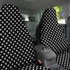 Polka Dot White And Black Style Print Pattern Car Seat Covers-grizzshop