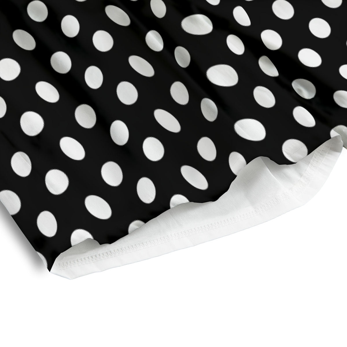 Polka Dot White And Black Style Print Pattern Men's Athletic Shorts