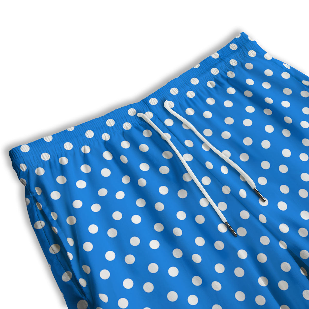 Polka Dot White And Blue Print Pattern Men's Athletic Shorts