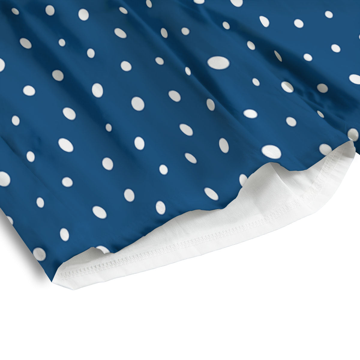 Polka Dot White And Navy Print Pattern Men's Athletic Shorts