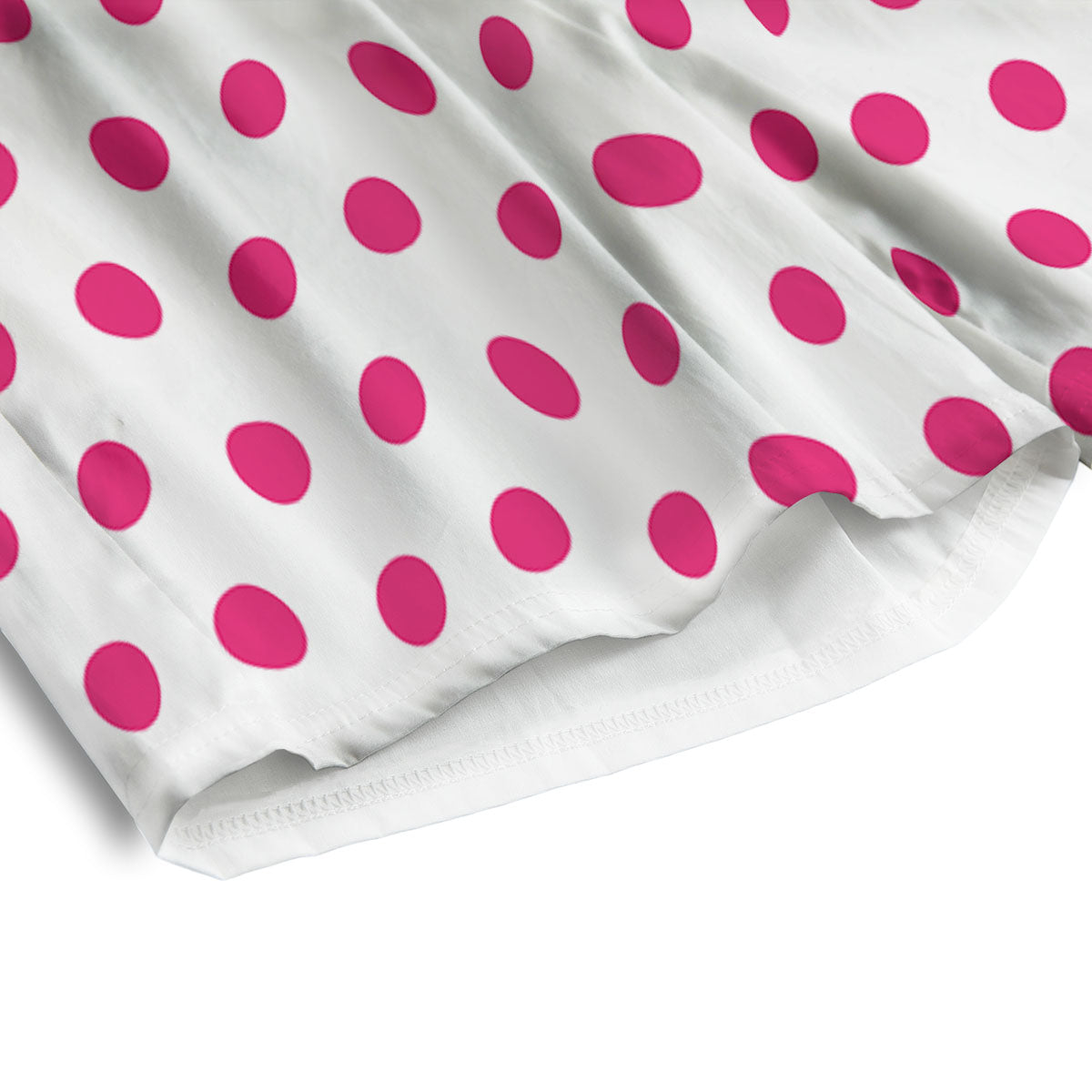Polka Dot White And Pink Print Pattern Men's Athletic Shorts