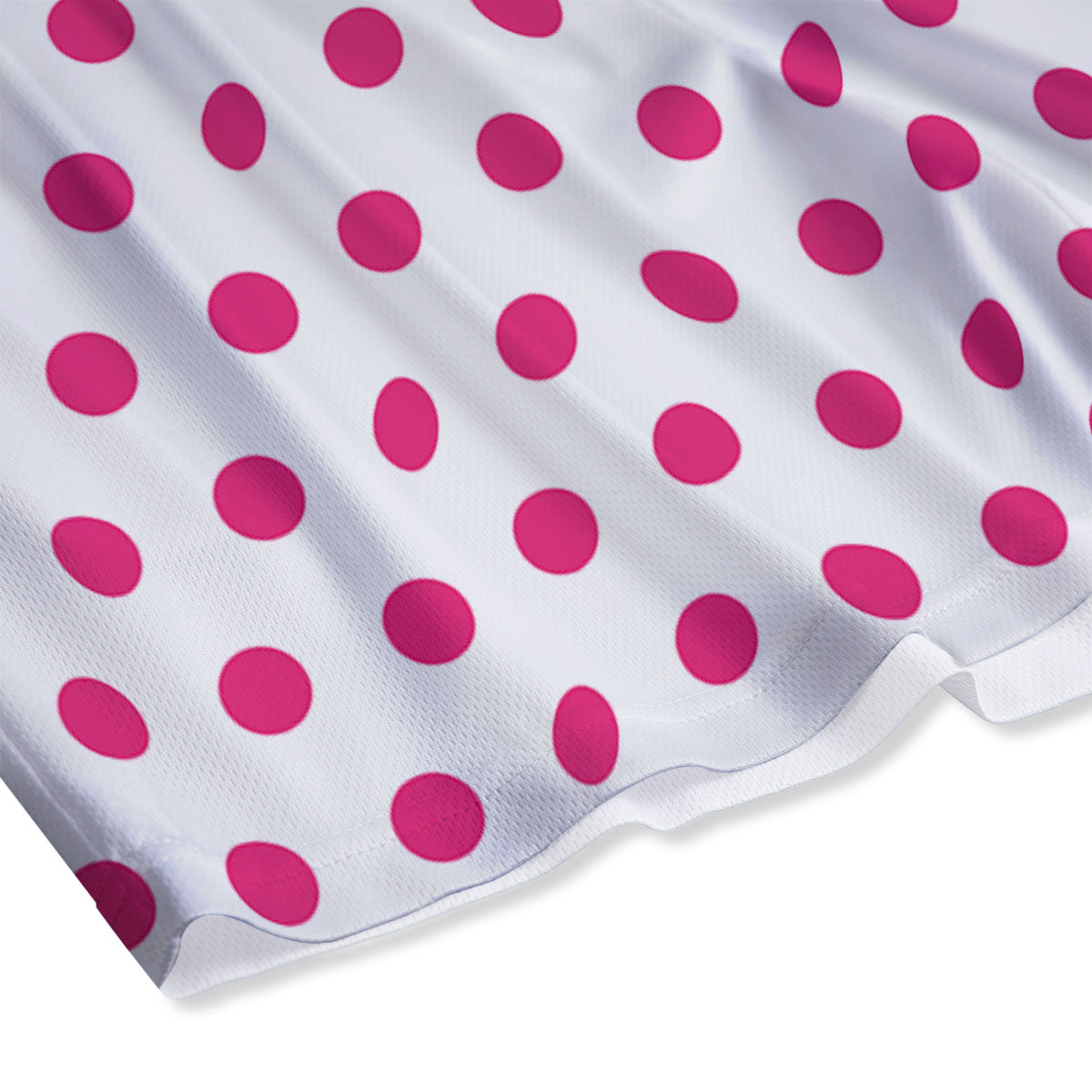 Polka Dot White And Pink Print Pattern Mesh Shorts