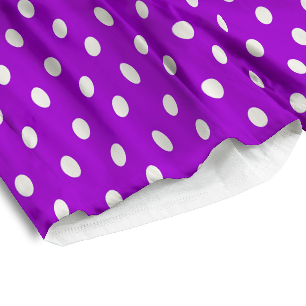 Polka Dot White And Purple Print Pattern Men's Athletic Shorts