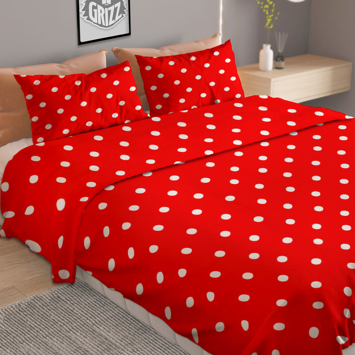 Pizza Teal Print Pattern Duvet Cover Bedding Set