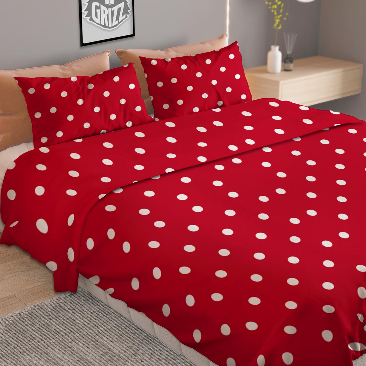 Pizza Zigzag Print Pattern Duvet Cover Bedding Set