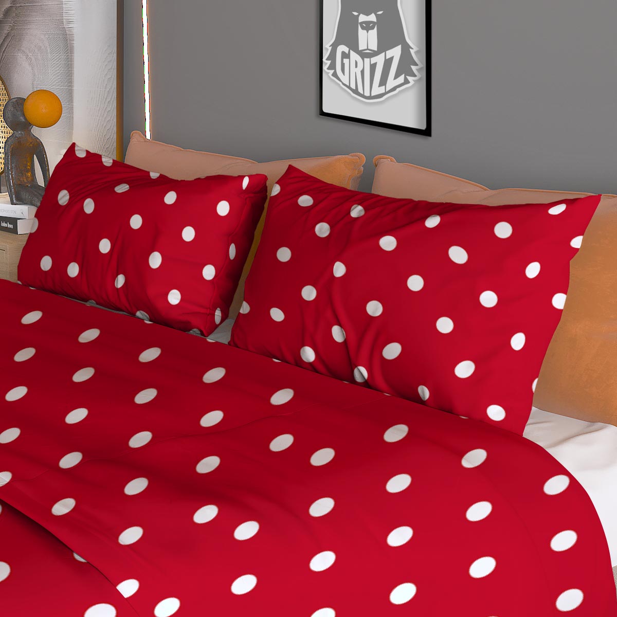 Pizza Zigzag Print Pattern Duvet Cover Bedding Set