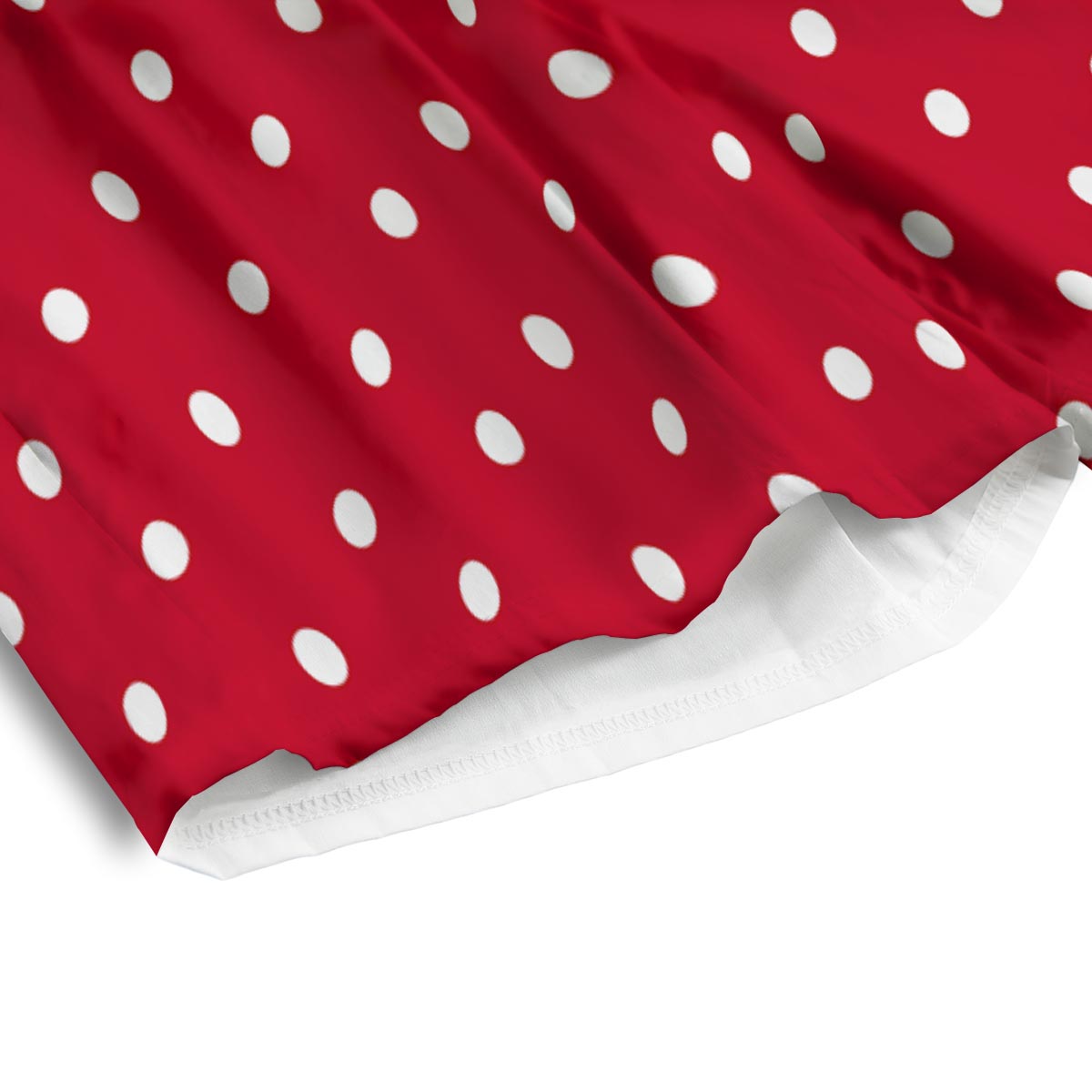 Polka Dot White And Red Print Pattern Men's Athletic Shorts