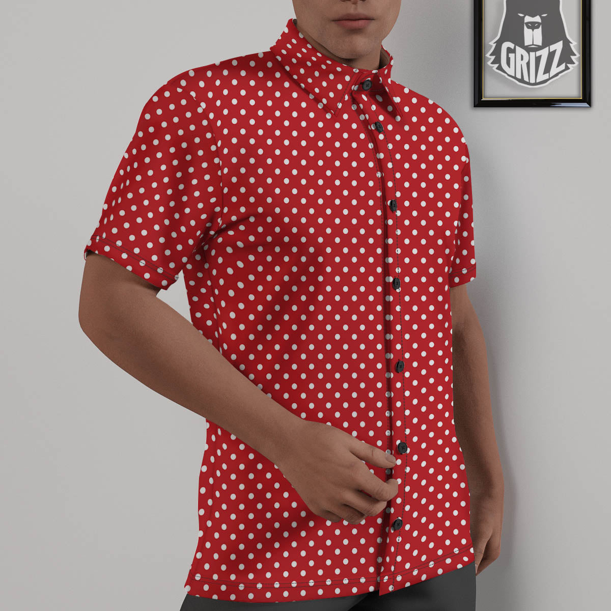 Polka Dot Christmas Print Pattern Untucked Shirts-grizzshop