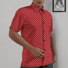 Polka Dot Christmas Print Pattern Untucked Shirts-grizzshop