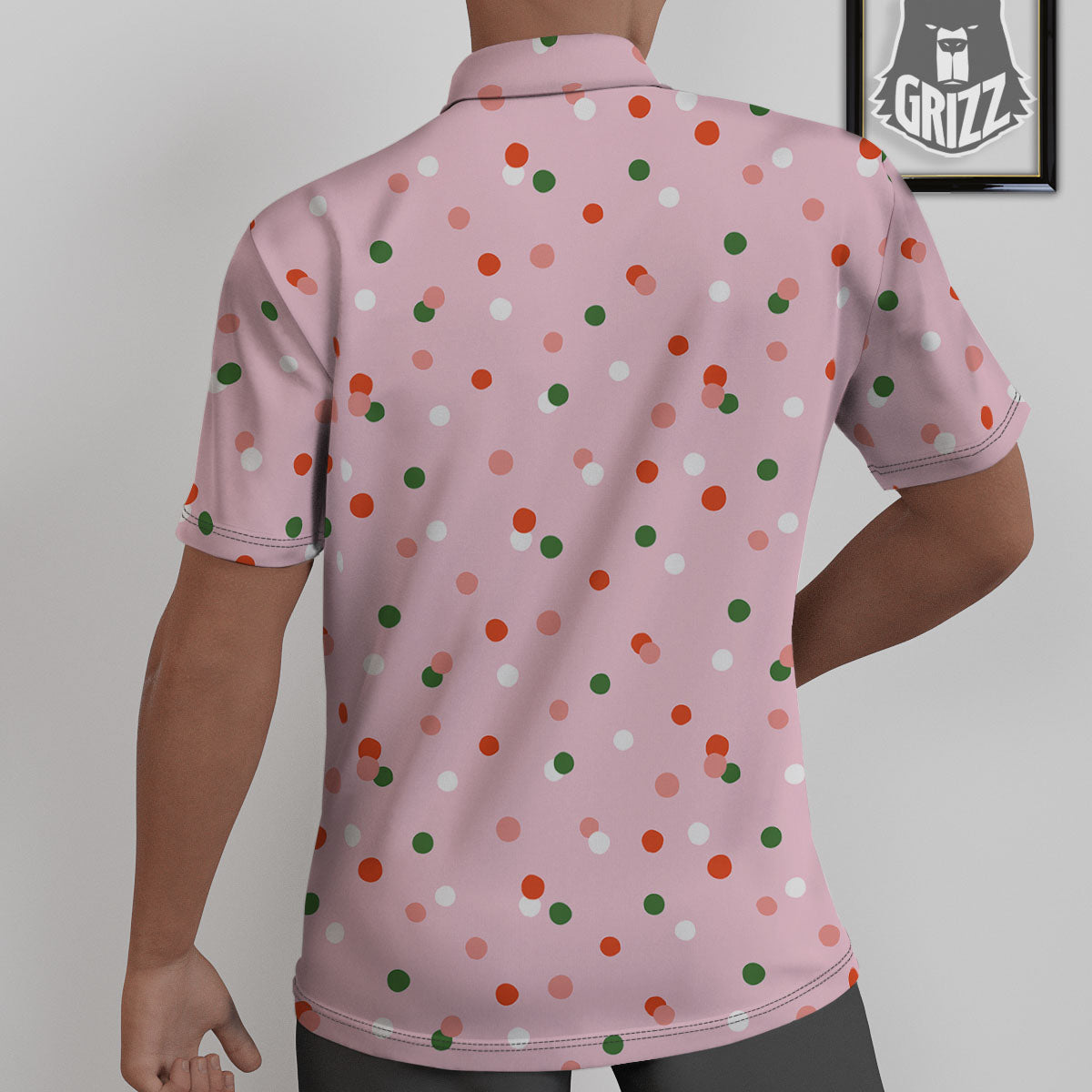 Polka Dot Merry Christmas Print Pattern Untucked Shirts-grizzshop