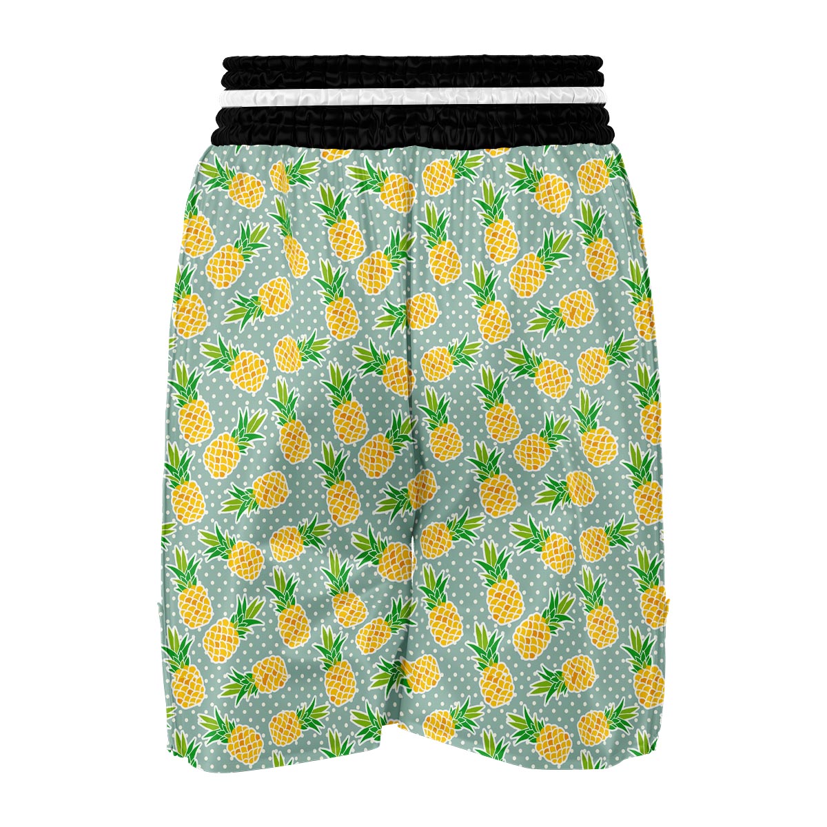 Polkadot Green Pineapple Print Boxing Shorts-grizzshop