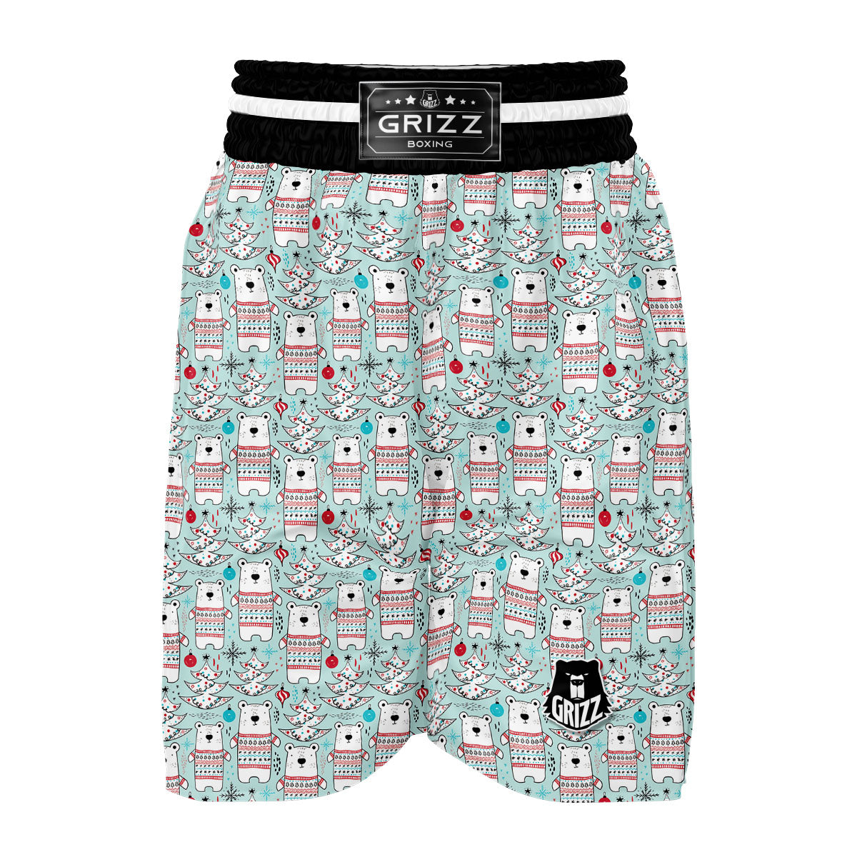 Polor Bear Christmas Boxing Shorts-grizzshop