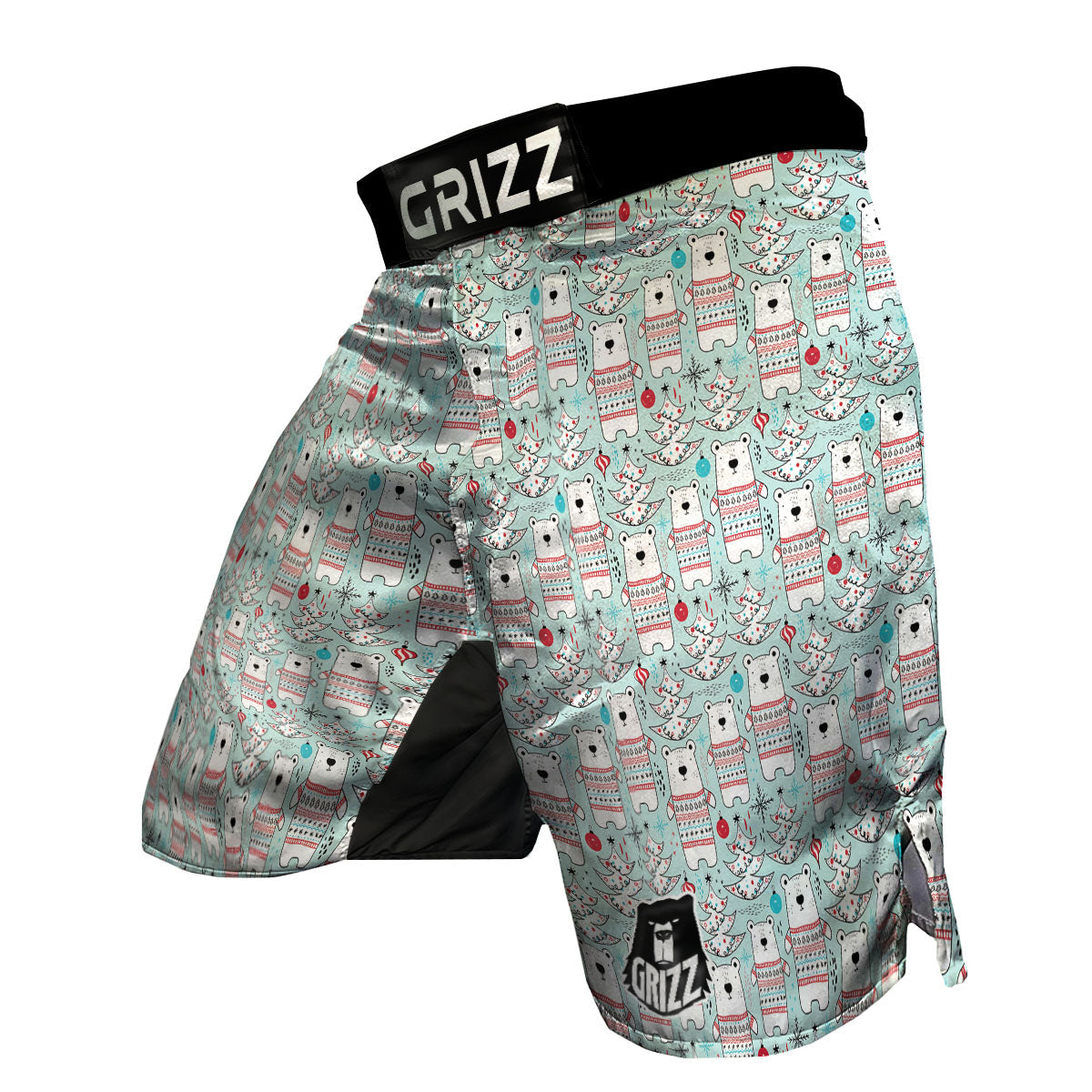 Polor Bear Christmas MMA Shorts-grizzshop