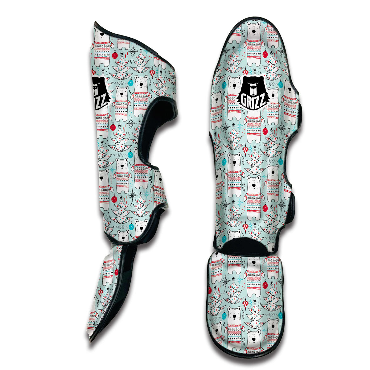 Polor Bear Christmas Muay Thai Shin Guards-grizzshop