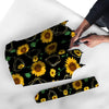 Polygonal Sunflower Print Pattern Umbrella-grizzshop