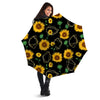 Polygonal Sunflower Print Pattern Umbrella-grizzshop