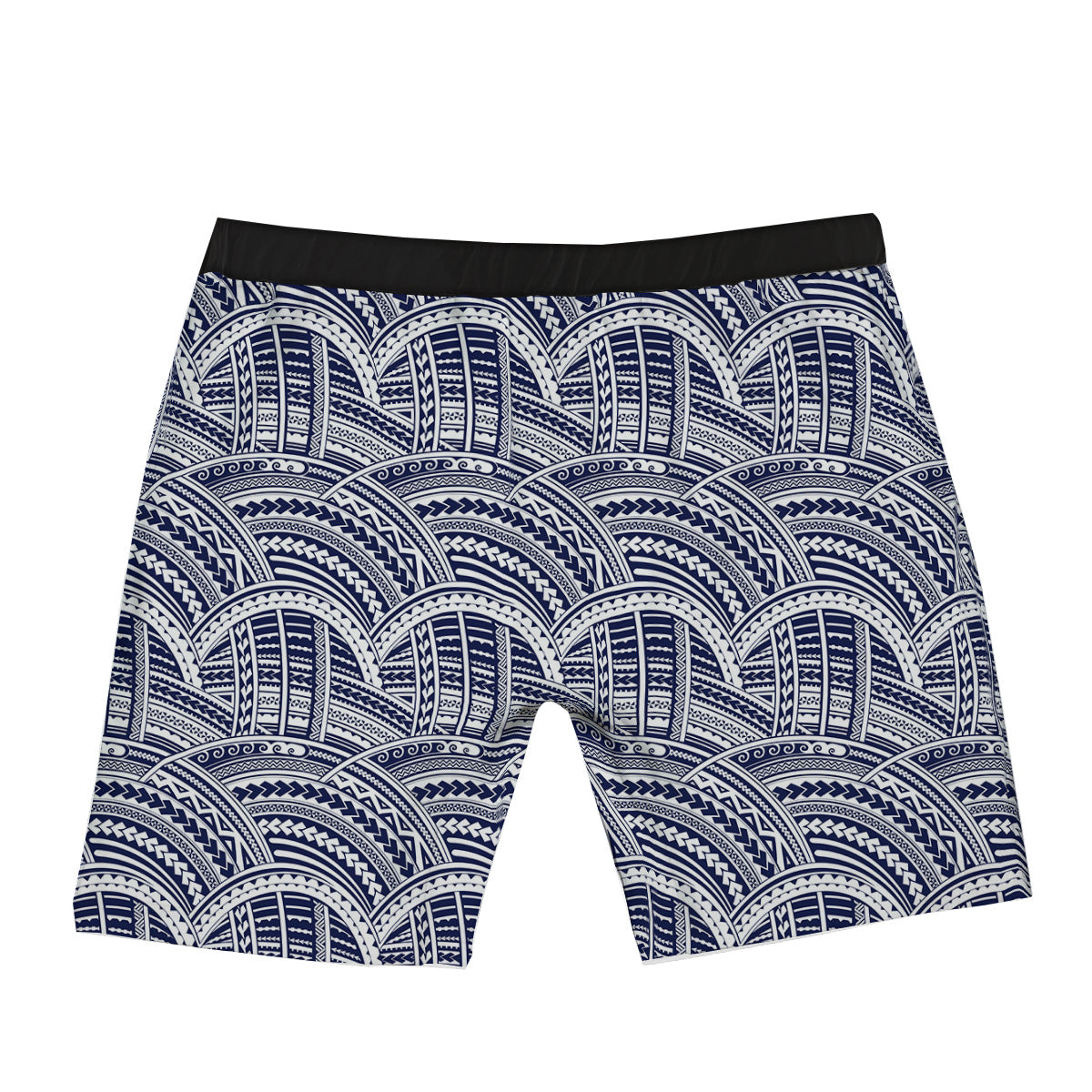 Polynesian Tattoo Blue Maori Print Boxer Briefs-grizzshop