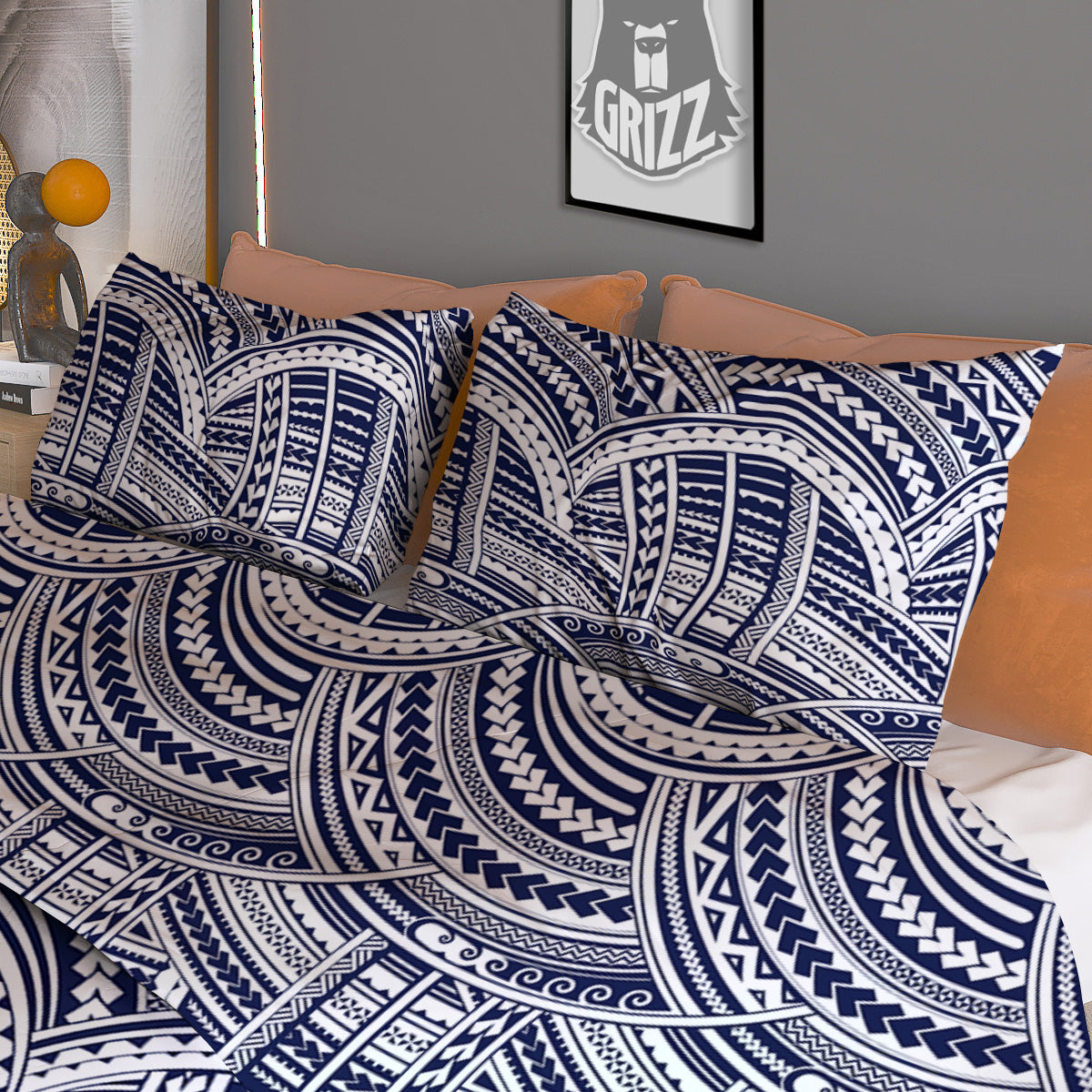 Pentagram Goat Skull Print Duvet Cover Bedding Set