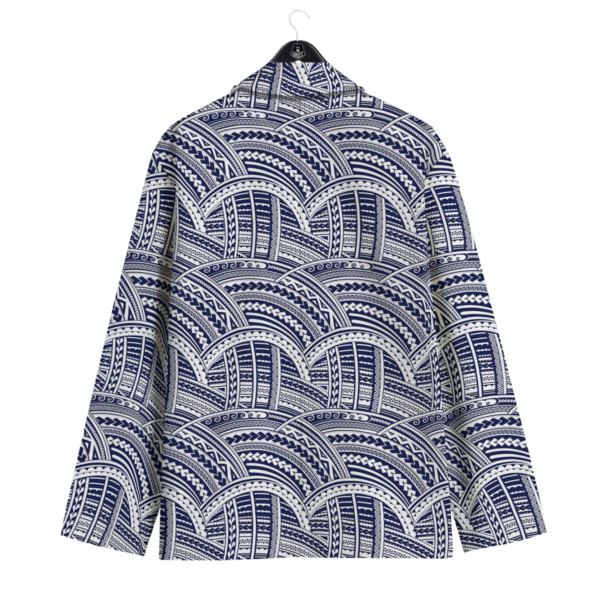 Polynesian Tattoo Blue Maori Print Men's Sport Coat-grizzshop