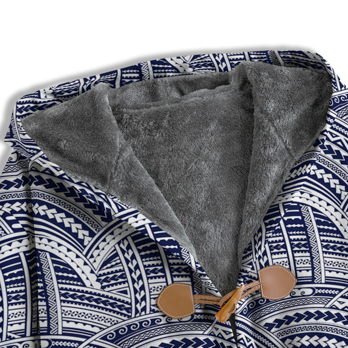 Polynesian Tattoo Blue Maori Print Men's Windbreaker Jacket-grizzshop