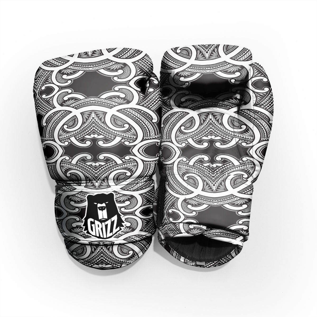 Polynesian Tattoo White And Black Print Pro Boxing Glove