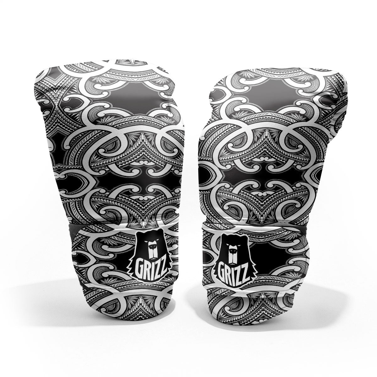 Polynesian Tattoo White And Black Print Pro Boxing Glove