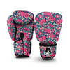 Pomegranate Floral Pattern Print Boxing Gloves-grizzshop