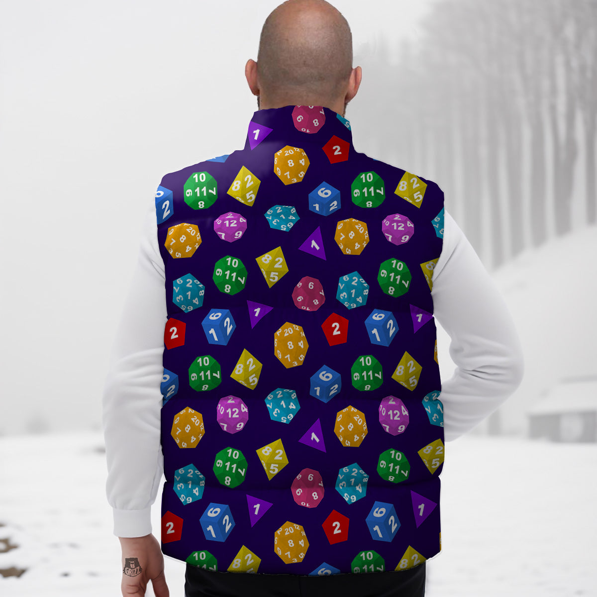 Pomegranate Fruit Pattern Print Down Vest-grizzshop