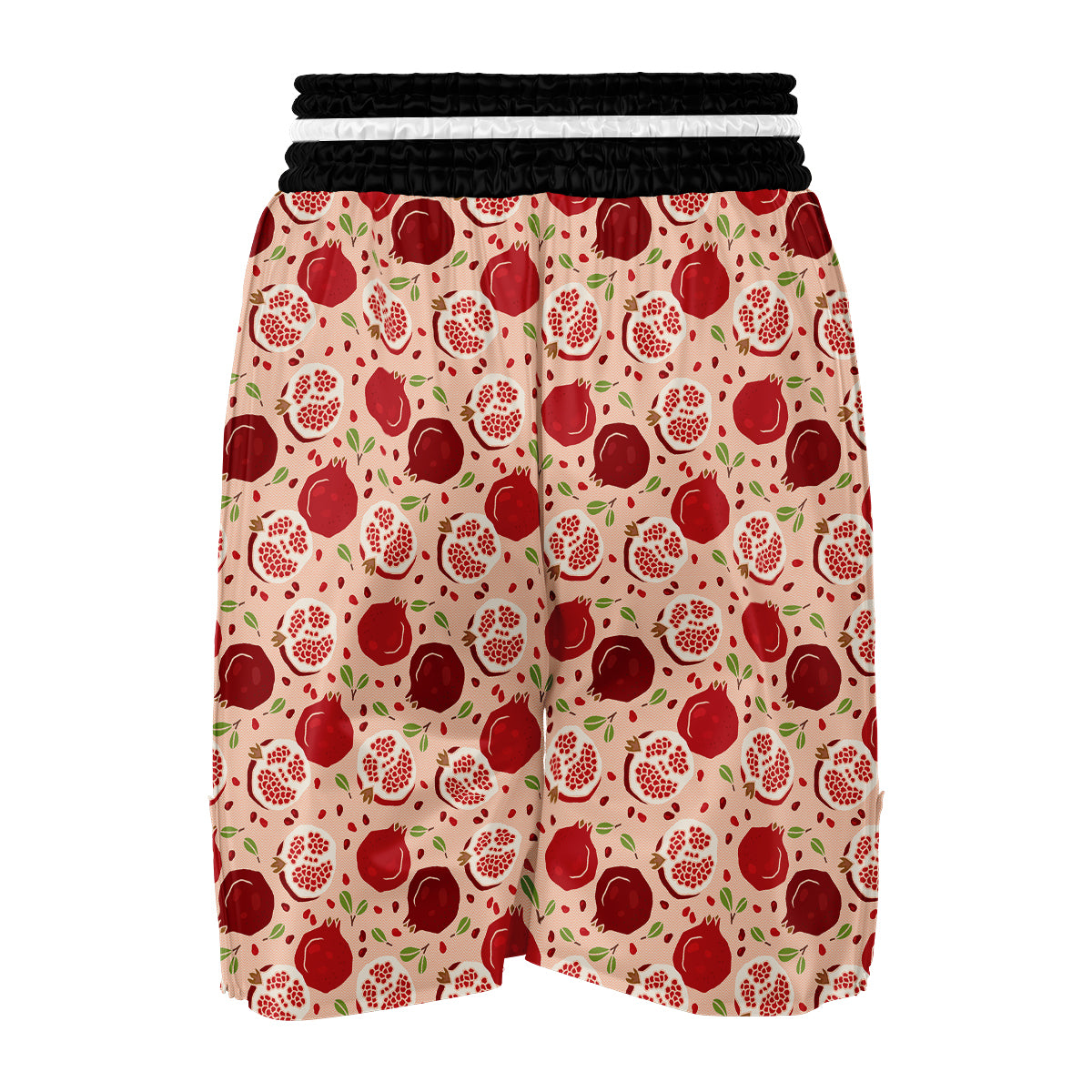 Pomegranate Pattern Print Boxing Shorts-grizzshop